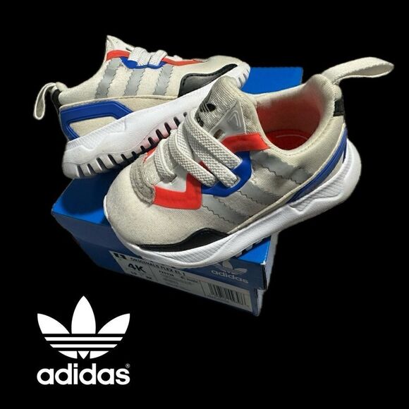 adidas Other - adidas Flex 'White Glow Blue' FX5328 slip on toddler4K shoes